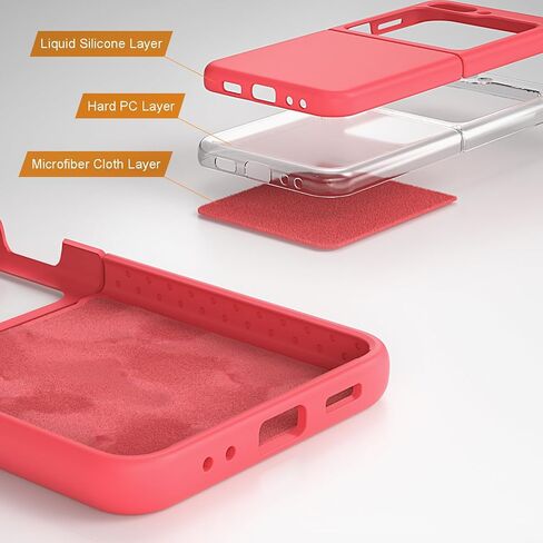E Segoi Designed for Galaxy Z Flip 5 Case, Liquid Silicone Gel Rubber Shockproof Case Soft Microfiber Cloth Lining Cushion Compatible with Galaxy Z Flip 5 5G (Matcha) in Saudi Arabia