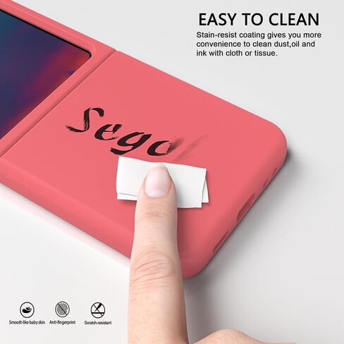 E Segoi Designed for Galaxy Z Flip 5 Case, Liquid Silicone Gel Rubber Shockproof Case Soft Microfiber Cloth Lining Cushion Compatible with Galaxy Z Flip 5 5G (Matcha) in Saudi Arabia