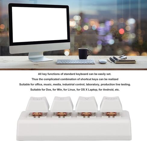 لوحة مفاتيح صغيرة بـ 4 مفاتيح، لوحة مفاتيح ميكانيكية للألعاب مع مفاتيح قابلة للبرمجة، USB تخصيص ماكرو قابل للبرمجة ومفتاح واحد للتحكم في مجموعة قيمة للكمبيوتر الشخصي OSU Office Work، HID (أسود) in Saudi Arabia