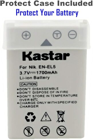 Kastar 4-Pack Battery Replacement for Nikon EN-EL5 Battery, MH-61 Charger, Nikon Coolpix P500, Coolpix P510, Coolpix P520, Coolpix P530, Coolpix P5000, Coolpix P5100, Coolpix P6000, Coolpix S10 Camera in Saudi Arabia