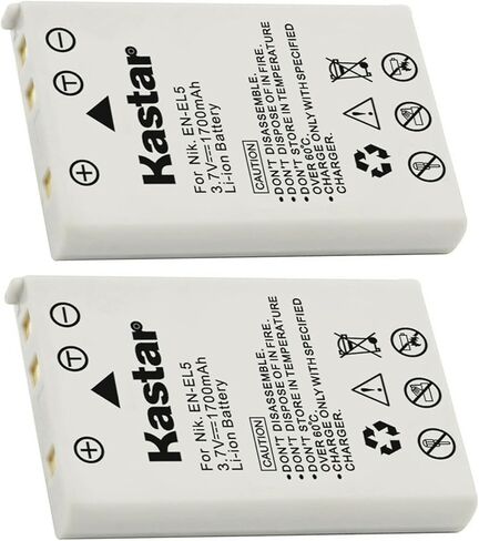 Kastar 4-Pack Battery Replacement for Nikon EN-EL5 Battery, MH-61 Charger, Nikon Coolpix P500, Coolpix P510, Coolpix P520, Coolpix P530, Coolpix P5000, Coolpix P5100, Coolpix P6000, Coolpix S10 Camera in Saudi Arabia