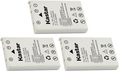 Kastar 4-Pack Battery Replacement for Nikon EN-EL5 Battery, MH-61 Charger, Nikon Coolpix P500, Coolpix P510, Coolpix P520, Coolpix P530, Coolpix P5000, Coolpix P5100, Coolpix P6000, Coolpix S10 Camera in Saudi Arabia
