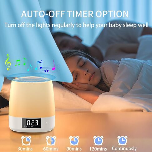 White Noise Sound Machine with 34 Sleep Sounds 8 Colors Night Light, Battery Powered Integrated Alarm Clock Bluetooth Function Sleep Timer, White Noise Machine for Sleeping Adults Baby Pink in Saudi Arabia
