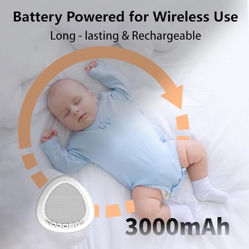 White Noise Sound Machine with 34 Sleep Sounds 8 Colors Night Light, Battery Powered Integrated Alarm Clock Bluetooth Function Sleep Timer, White Noise Machine for Sleeping Adults Baby Pink in Saudi Arabia
