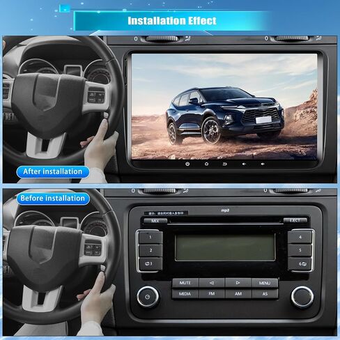 ستيريو سيارة 2+64G Android 13 لسيارة VW Passat Jetta Seat Golf Skoda Polo Tiguan Beetle، شاشة لمس 9 بوصة راديو السيارة اللاسلكي CarPlay Android Auto Bluetooth WiFi FM RDS SWC HiFi EQ + كاميرا احتياطية in Saudi Arabia