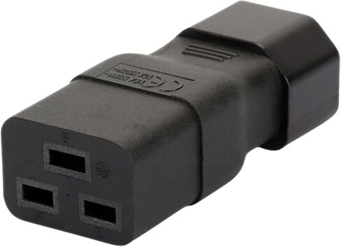 JSADZKJ IEC320 C14 to C19 Power Port Adapter 10A 250V C14 Plug to C19 Socket Server Power Connector 3Pin C14 to C19 AC Interface Extender, for PDU UPS Computer Monitor Appliance in Saudi Arabia