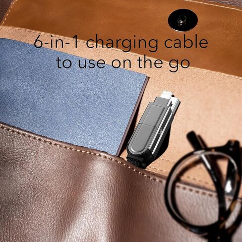 كابل Wasserstein متعدد الشحن - معالج شحن 6 في 1 مع مدخل USB-A وUSB-C in Kuwait