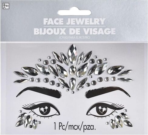 amscan Rainbow Sparkle & Shine Face Jewelry - 1.5" x 4.5" | 1 Pc. in Saudi Arabia