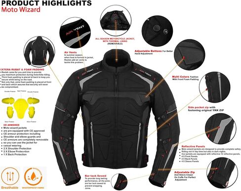 سترة واقية للدراجة النارية للرجال سترة دراجة نارية للطرق الوعرة سترة دراجة نارية مدرعة CE Dualsports إندورو in Kuwait