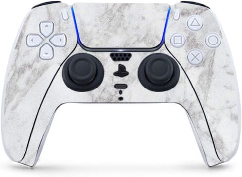 MightySkins Glossy Glitter Gaming Skin for PS5 / Playstation 5 Controller - Wood and Marble | Durable High-Gloss Glitter Finish | Easy to Apply and Change Style | Made in The USA in Saudi Arabia