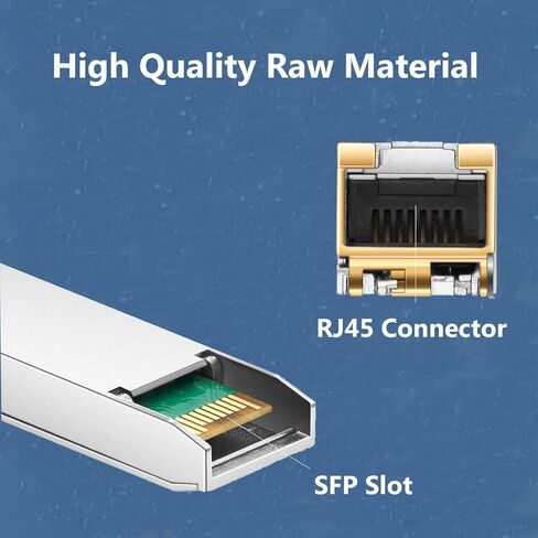 SFP+ to RJ45 Module, 10Gbase-T SFP+ Mini Gbic Transceiver Compatible with Cisco SFP-10G-T-S, Meraki, Ubiquiti UniFi UF-RJ45-10G, Fortinet, TP-Link TL-SM5310-T and More in Saudi Arabia