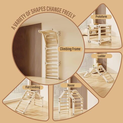 Toys for Children/Thickened Eco-Friendly Materials/Variable Climbing Frame Slides Promote Brain and Body Development/Beautiful Gift to Happy Childhood (Orange) in Saudi Arabia