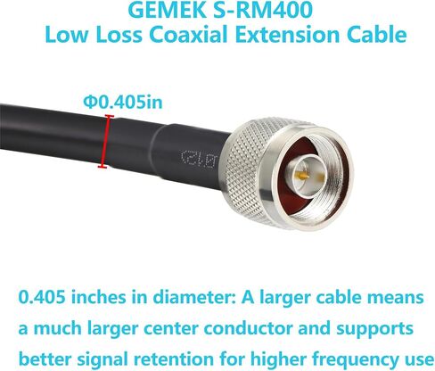 GEMEK 10ft N ذكر إلى N ذكر كابل نحاسي نقي، خسارة منخفضة S-MR240 تمديد محوري لـ 3G 4G 5G 6G LTE ADS-B Ham GPS WiFi RF راديو للهوائي أو استخدام صواعق الطفرة (50 أوم ليس للتلفزيون) in Saudi Arabia