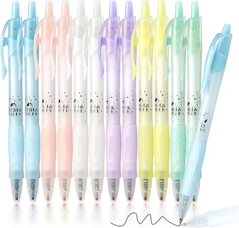 Gel Pens 12 Colors Retractable Quick Dry Ink Pens Fine Point 0.7mm, Smoooth Writing Pens Multicolor for Journaling, Drawing, Doodling, and Note Taking, Multicolor, 12-Count in Saudi Arabia