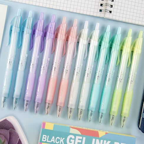 Gel Pens 12 Colors Retractable Quick Dry Ink Pens Fine Point 0.7mm, Smoooth Writing Pens Multicolor for Journaling, Drawing, Doodling, and Note Taking, Multicolor, 12-Count in Saudi Arabia