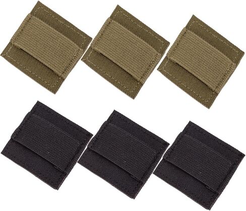 BSGB 6Pcs Tactical Headphone Cable Storage Board Fastening Cable Ties Strap Hook and Loop Sticker for Helmet Headset Walkie-Talkie (Black+Green) in Saudi Arabia