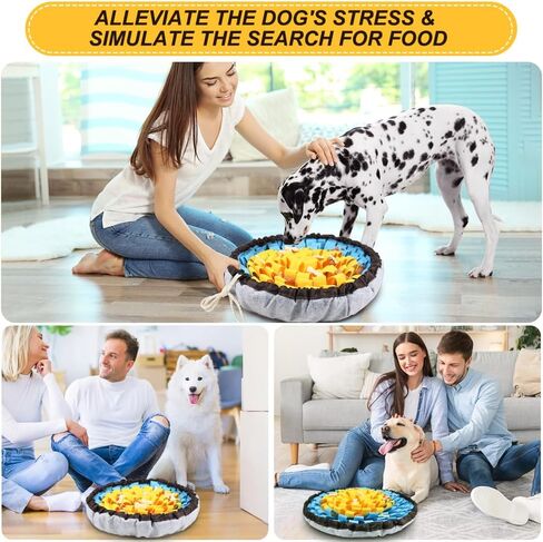 حصيرة سنفل قابلة للتعديل للكلاب، حصيرة شم الحيوانات الأليفة للألعاب التفاعلية، ألعاب إثراء الكلاب للكلاب الكبيرة والمتوسطة والصغيرة والتدريب على التحفيز العقلي والأكل البطيء (الوردي الأحمر والأصفر) in Kuwait