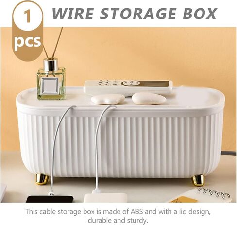 Cabilock Cable Management Box Cable Organizer Box Cord Management Box Cable Storage Box Cord Organizer: Wire in Saudi Arabia