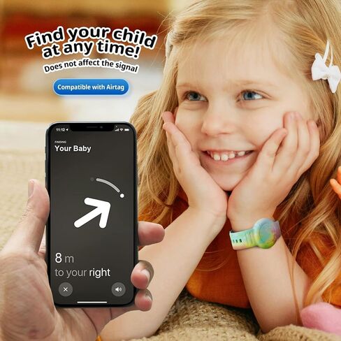 حامل AirTag، سلسلة مفاتيح Airtag، حافظة بطاقة هوائية مع تغطية كاملة من السيليكون الناعم ضد فقدان ملحقات سوار معصم Airtag المخفية in Kuwait