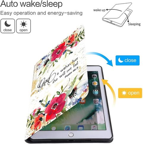 حافظة لجهاز iPad Mini، وحافظة iPad Mini 1 2 3 4 5 ومجموعة قواعد، وغطاء ذكي من جلد البولي يوريثان مع حامل وخاصية النوم التلقائي لجهاز iPad 5/4/3/2/1 - الطائر الطنان in Kuwait