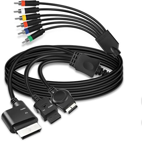 كابل XMSJSIY PS2 PS3 مكون RCA AV HDTV متوافق مع Xbox 360 / WII RCA YPbPr محول كابل محول الصوت والفيديو إلى HDTV EDTV 3 في 1-1.8 متر in Saudi Arabia