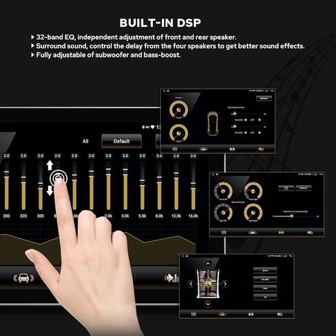 JOYING 10.1 بوصة راديو سيارة مزدوج الدين Android 10 ستيريو سيارة 6 جيجابايت + 128 جيجابايت ستيريو سيارة ملاحة 1920 × 1200 دقة فائقة النحافة شاشة تدعم Android Auto/Carlink/Bluetooth 5.1/DVR/OBD2/كاميرا احتياطية in Kuwait