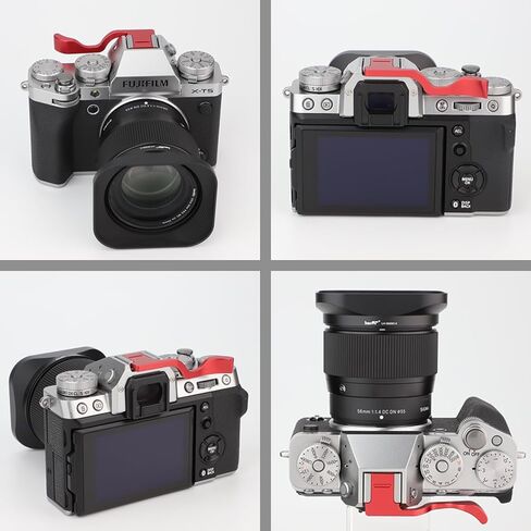 XT5 قبضة الإبهام، Haoge الإبهام حتى قبضة اليد ل Fujifilm X-T5 فوجي XT5 كاميرا معدنية الحذاء الساخن قبضة اليد THB-XT5B الأسود in Kuwait