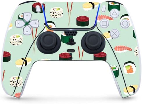 MightySkins Gaming Skin for PS5 / Playstation 5 Controller - Sushi | Protective Viny wrap | Easy to Apply and Change Style | Made in The USA in Saudi Arabia