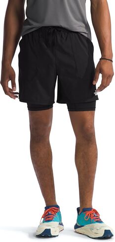 THE NORTH FACE Men's Sunriser 2-in-1 Short 6", Shady Blue, Large Regular in Saudi Arabia