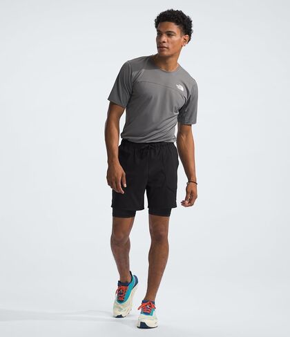 THE NORTH FACE Men's Sunriser 2-in-1 Short 6", Shady Blue, Large Regular in Saudi Arabia