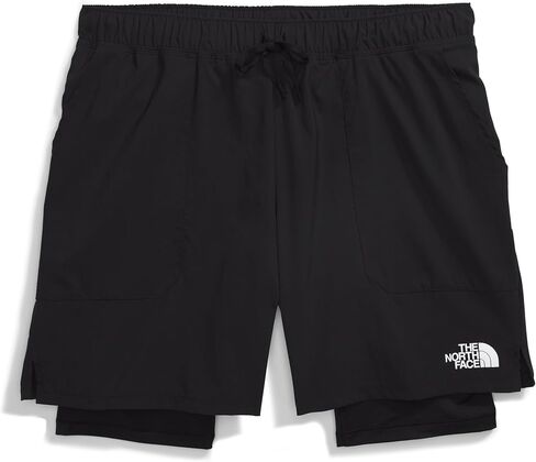 THE NORTH FACE Men's Sunriser 2-in-1 Short 6", Shady Blue, Large Regular in Saudi Arabia