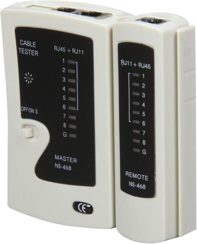 جهاز اختبار كابل الشبكة Rosewill RTK-006 لـ RJ45 RJ11 RJ12 CAT5 CAT 6 UTP كابل الشبكة المحلية كابل إيثرنت وكابل الهاتف in Kuwait