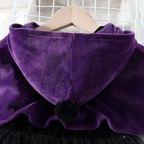 Toddler Girls Witch Halloween Tulle Dress Sets Funny Holiday 2 Pieces Hooded Cape 1-6T in Saudi Arabia