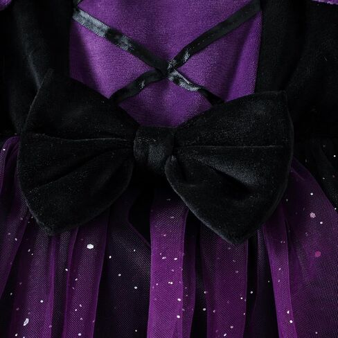 Toddler Girls Witch Halloween Tulle Dress Sets Funny Holiday 2 Pieces Hooded Cape 1-6T in Saudi Arabia