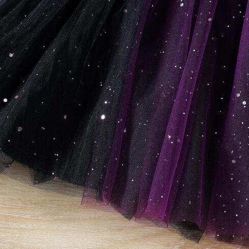 Toddler Girls Witch Halloween Tulle Dress Sets Funny Holiday 2 Pieces Hooded Cape 1-6T in Saudi Arabia