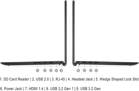 كمبيوتر محمول Dell Vostro 15 3510 3000 مقاس 15.6 بوصة FHD للأعمال، Intel i5-1135G7 (Beat i7-1065G7)، ذاكرة الوصول العشوائي DDR4 سعة 32 جيجابايت، 2 تيرابايت PCIe SSD، WiFi 6، بلوتوث، لوحة مفاتيح رقمية، أسود، Windows 11 Pro in Saudi Arabia