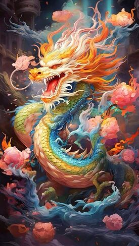 YarnMate Diamond Painting Kits for Adults,Dragon 5D DIY Diamond Art Kits for Adults Beginner,Paint by Diamonds Gem Art for Home Wall Decor Gifts 12X20 Inch in Saudi Arabia