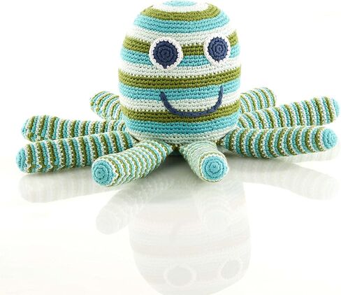 Pebble Fair Trade Large Crochet Octopus Toy 100% Cotton Suitable from Birth in Saudi Arabia