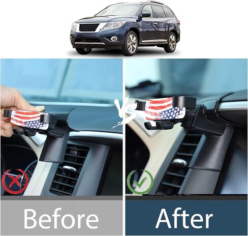 Lcojicep Car Navigation Screen Mobile Phone Holder Smartphone Support Compatible with Nissan Pathfinder 2013-2018 Handsfree Car Phone Stand Accessories (Left Style C) in Kuwait