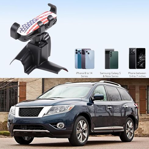 Lcojicep Car Navigation Screen Mobile Phone Holder Smartphone Support Compatible with Nissan Pathfinder 2013-2018 Handsfree Car Phone Stand Accessories (Left Style C) in Kuwait