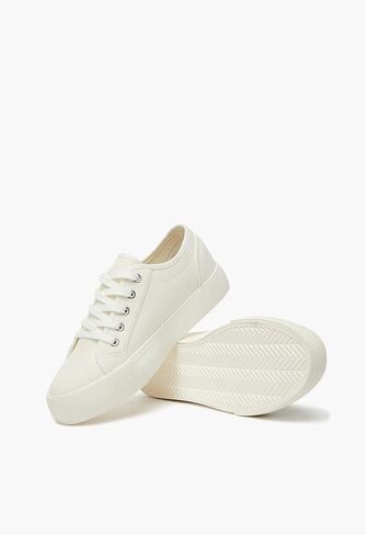 JustFab First-Timer Womens Sneakers - Women's Fashion Sneakers, Low Top, Walking Shoes Women, Comfortable Work Shoes for Women - Casual Sneakers for Women in Saudi Arabia