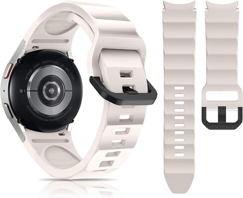 سوار بدون فجوة 20 مم متوافق مع ساعة Samsung Galaxy Watch 7/6/5/4 44 مم 40 مم/ساعة 5 Pro/Galaxy Watch 6 حزام كلاسيكي 47 مم 43 مم/ساعة 4 حزام كلاسيكي/، سوار رياضي من السيليكون قابل للتعديل للنساء والرجال in Kuwait