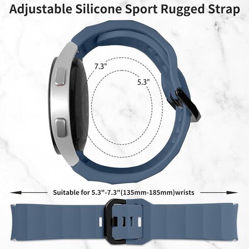 سوار بدون فجوة 20 مم متوافق مع ساعة Samsung Galaxy Watch 7/6/5/4 44 مم 40 مم/ساعة 5 Pro/Galaxy Watch 6 حزام كلاسيكي 47 مم 43 مم/ساعة 4 حزام كلاسيكي/، سوار رياضي من السيليكون قابل للتعديل للنساء والرجال in Kuwait