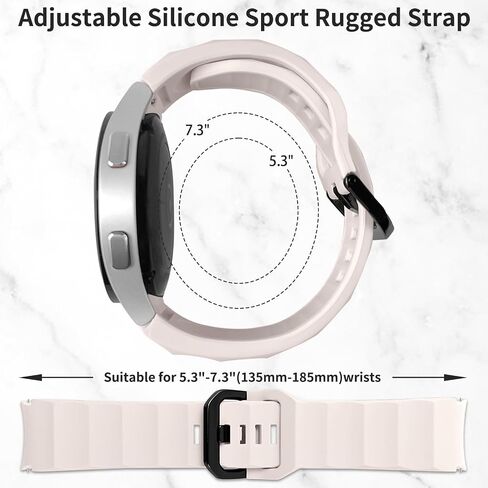 سوار بدون فجوة 20 مم متوافق مع ساعة Samsung Galaxy Watch 7/6/5/4 44 مم 40 مم/ساعة 5 Pro/Galaxy Watch 6 حزام كلاسيكي 47 مم 43 مم/ساعة 4 حزام كلاسيكي/، سوار رياضي من السيليكون قابل للتعديل للنساء والرجال in Kuwait