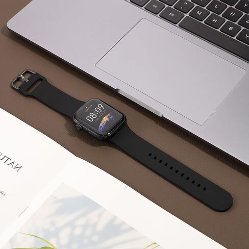 سوار سيليكون رياضي لسلسلة iWatch Bands 9 8 7 6 5 4 3 2 1 SE Ultra، للنساء والرجال، سوار مقاوم للماء متوافق مع سوار ساعة Apple 38 مم 40 مم 41 مم 42 مم 44 مم 45 مم 49 مم in Kuwait
