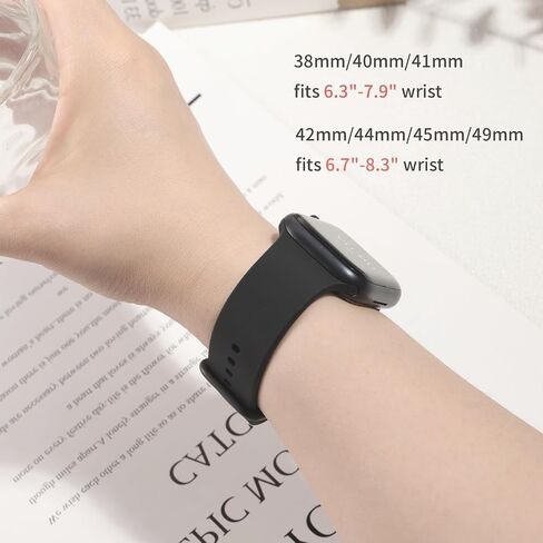 سوار سيليكون رياضي لسلسلة iWatch Bands 9 8 7 6 5 4 3 2 1 SE Ultra، للنساء والرجال، سوار مقاوم للماء متوافق مع سوار ساعة Apple 38 مم 40 مم 41 مم 42 مم 44 مم 45 مم 49 مم in Kuwait