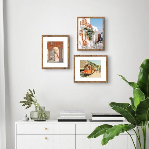 Space Art Deco، إطار صورة مقاس 11 × 14 مقاس 8 × 10 مع حصيرة أو 11 × 14 بدون حصيرة - إطار صور خشبي مصمم مع زجاج شبكي - إطارات صور مثبتة على الحائط لعرض الحائط أو سطح الطاولة، مجموعة من 4 قطع in Kuwait