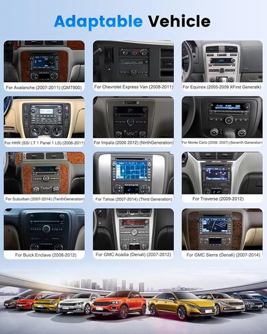 Car Radio for GMC Sierra Yukon Chevrolet Buick Chevy Silverado, Rimoody Android 13 Car Stereo CarPlay Android Auto 8 inch Touch Screen GPS WiFi SWC Bluetooth FM/RDS HiFi+ AHD Backup Camera in Saudi Arabia