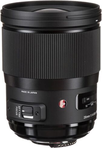 Sigma 28mm f/1.4 DG HSM Art Lens for Nikon F (441955) Bundle: 64 GB Memory Card, Card Reader, Backpack, Lens Hood, Front and Rear Lens Caps, 3-Piece Filter Kit, Full Cleaning Kit, Cap Keeper, and More in Saudi Arabia