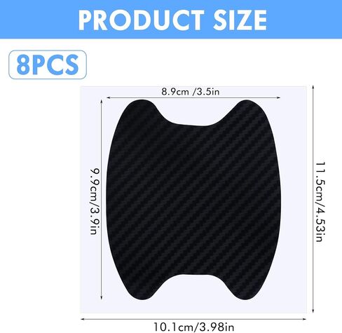 Car Door Handle Protector, 8PCS Car Handle Protector, Carbon Fiber Sticker Avoiding Scratches, Auto Accessories Universal for Most Door Handles in Saudi Arabia